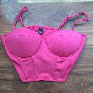 SHEIN Fuchsia Crop Tank